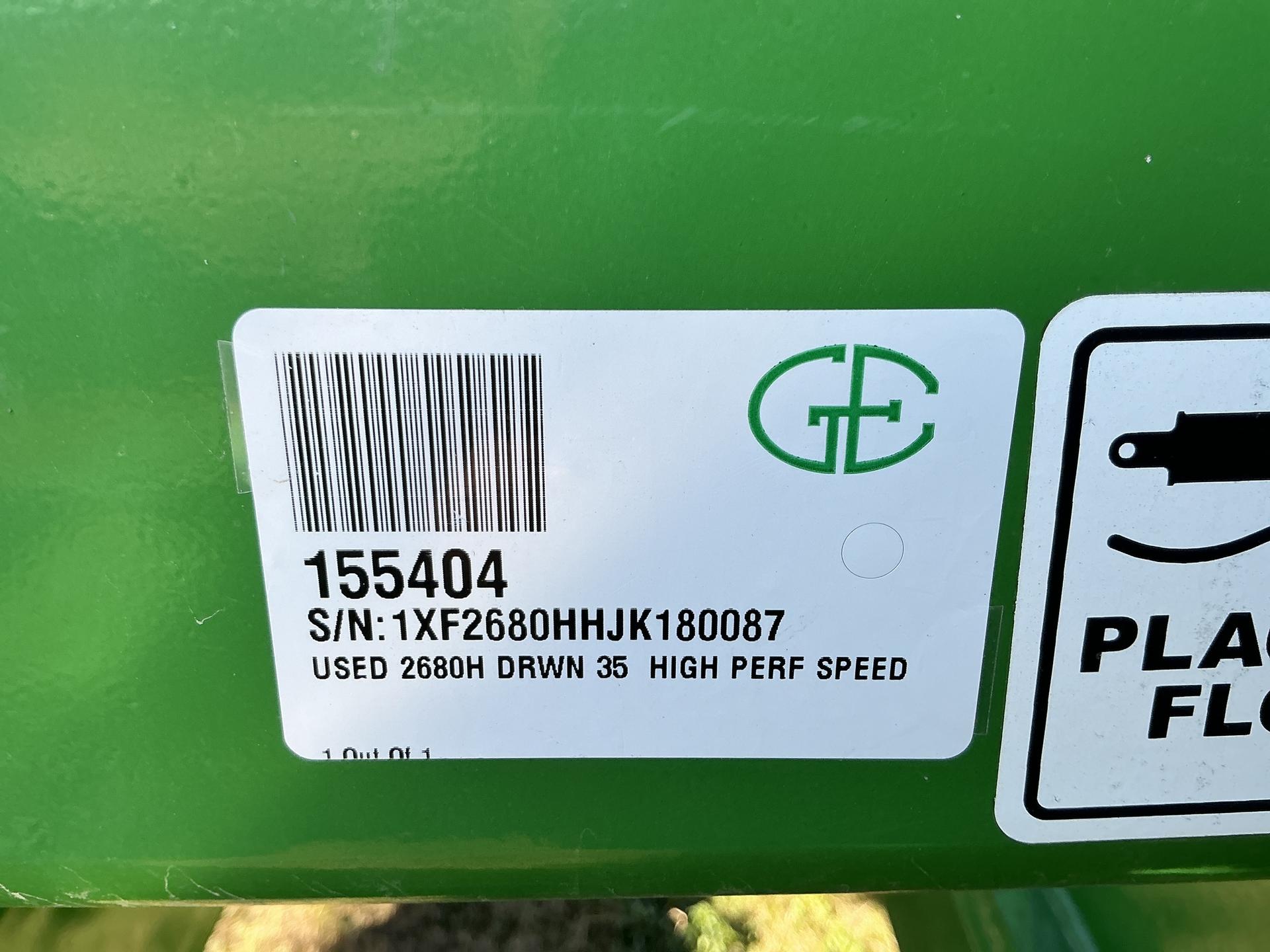 2018 John Deere 2680H 35’ speed disk Image