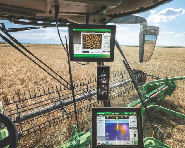 image john deere combine cab